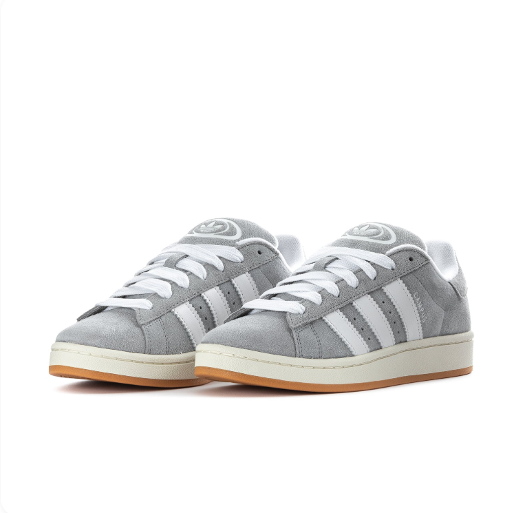 adidas Campus Grey and White Low-Top Sneakers