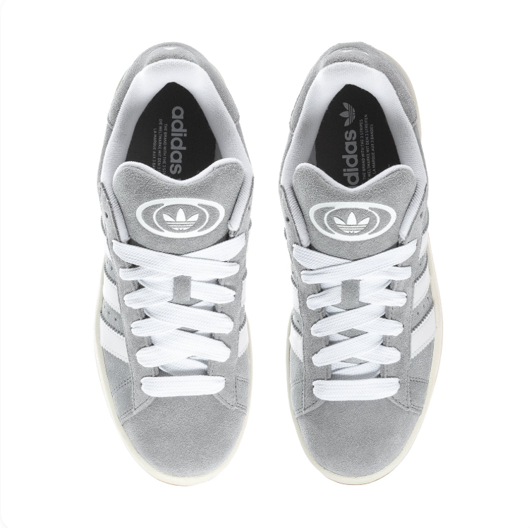 adidas Campus Grey and White Low-Top Sneakers