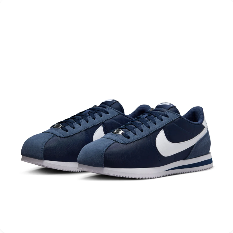 Nike Navy and White Retro Low-Top Sneakers