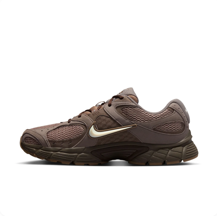 Nike Brown and Cream Mesh Low-Top Sneakers