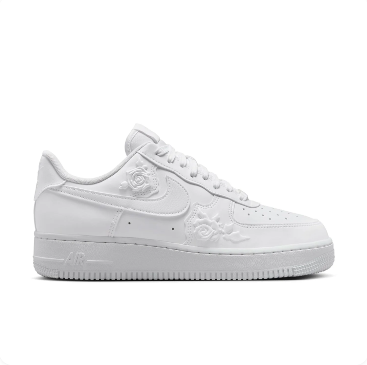 Nike All-White Rose-Detail Low-Top Sneakers