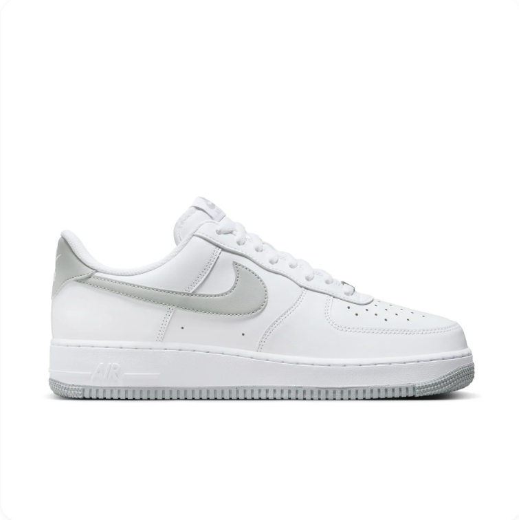 Nike White and Light Grey Low-Top Sneakers