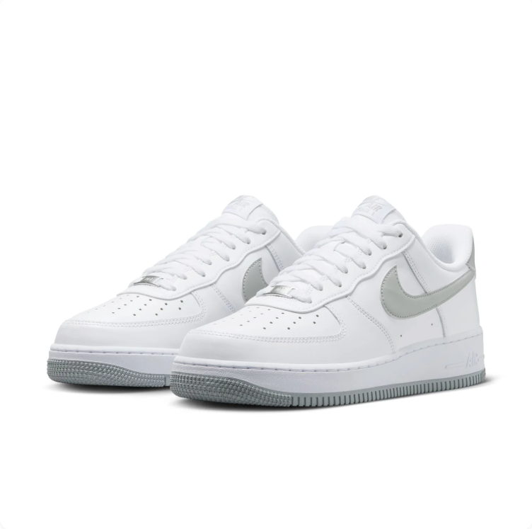Nike White and Light Grey Low-Top Sneakers