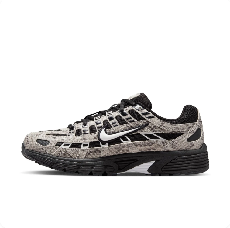 Nike P-6000 Black and Grey Snake-Print Sneakers