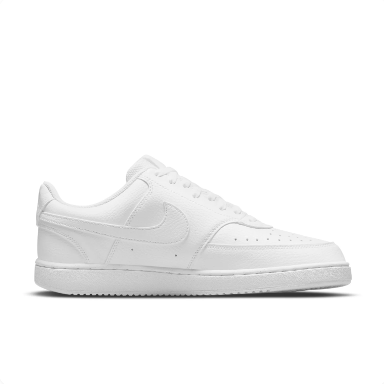 Nike All-White Perforated Low-Top Sneakers