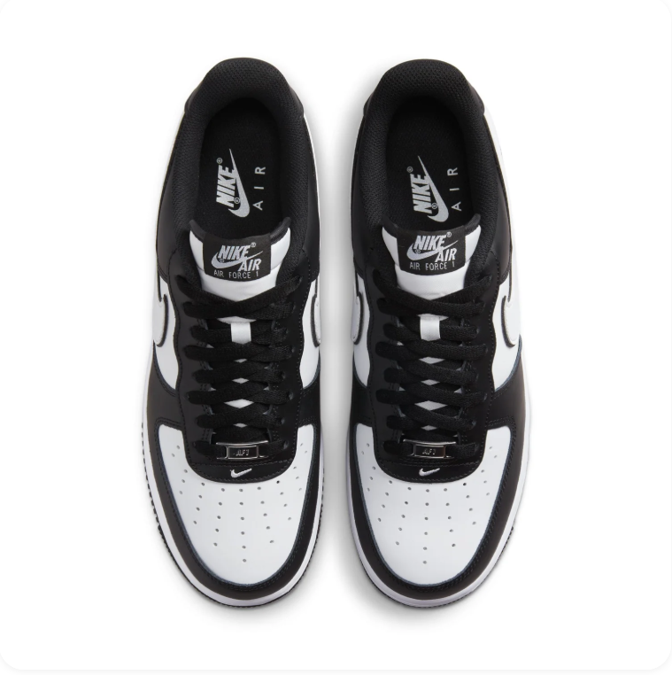 Nike Air Force 1 Black and White Low-Top Sneakers