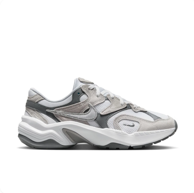 Nike White and Grey Layered Chunky Sneakers