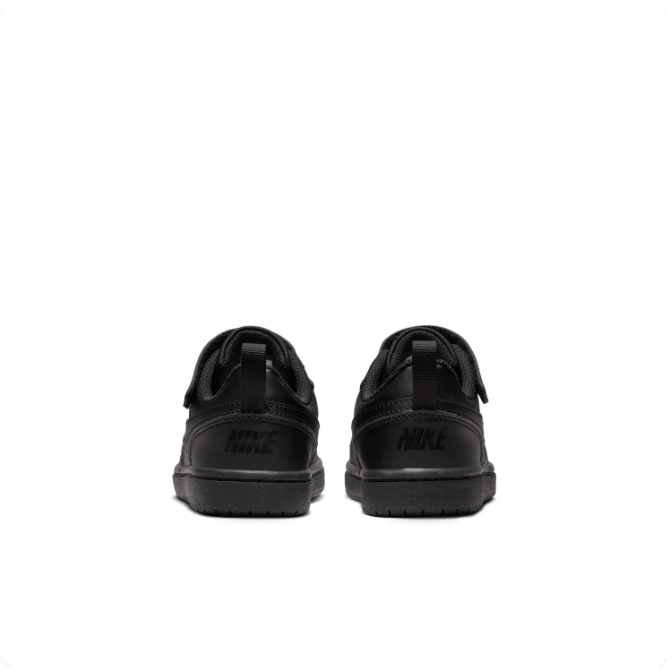 Nike All-Black Strap-Detail Low-Top Sneakers