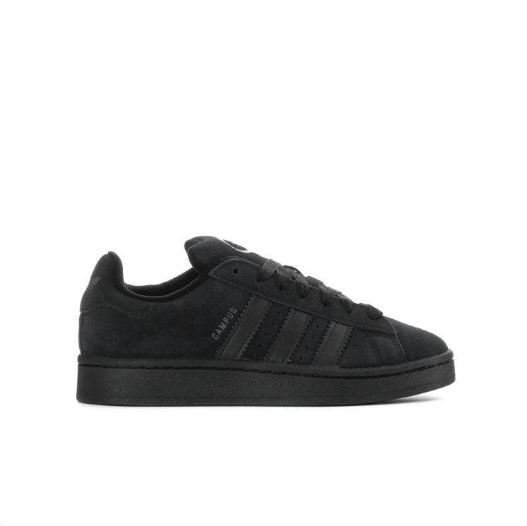 adidas Campus Black Low-Top Sneakers | Tonal 3-Stripes