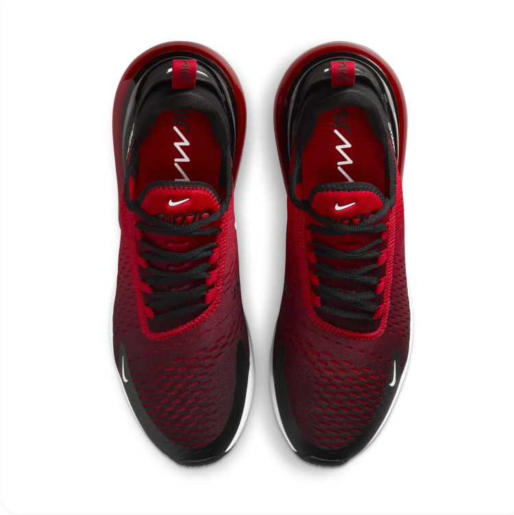 Nike Red & Black Low-Top Sneakers | Visible Air Heel & White Swoosh