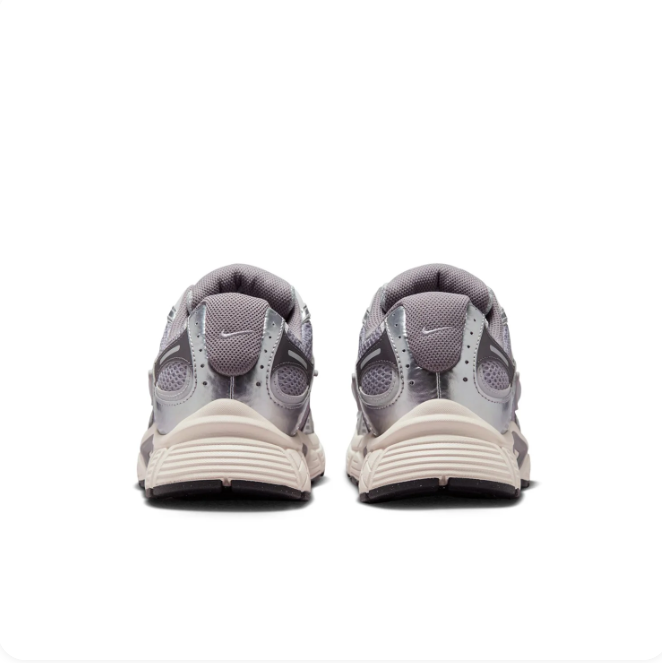 Nike Grey & Silver Mesh Low-Top Sneakers | Cream Midsole