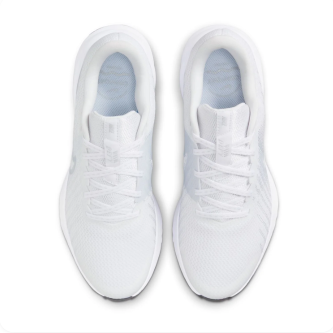 Nike White Low-Top Sneakers | Tonal Swoosh & Black Tread