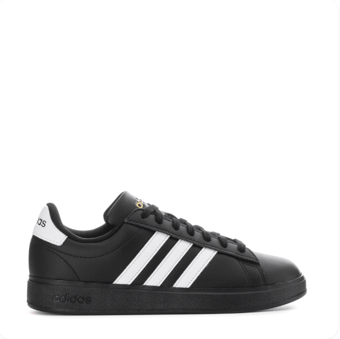 adidas Black & White Low-Top Sneakers | Three Stripes & Black Sole