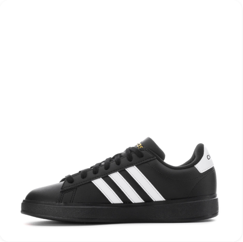 adidas Black & White Low-Top Sneakers | Three Stripes & Black Sole