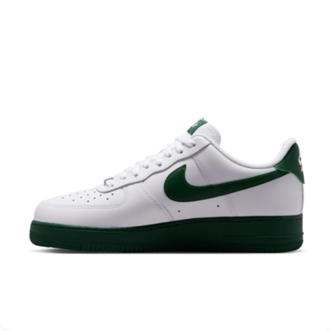 Nike White & Dark Green Low-Top Sneakers | Green Swoosh & Sole