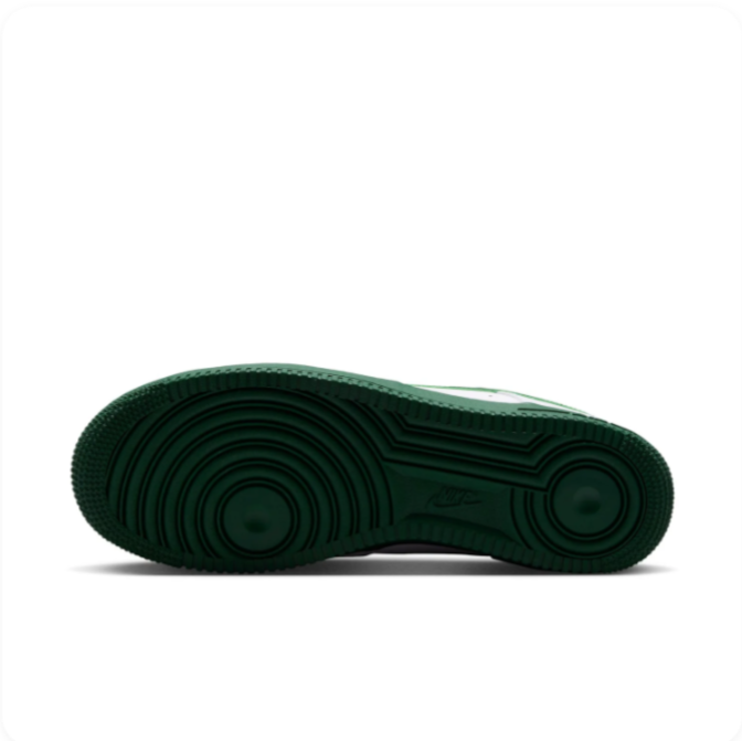 Nike White & Dark Green Low-Top Sneakers | Green Swoosh & Sole