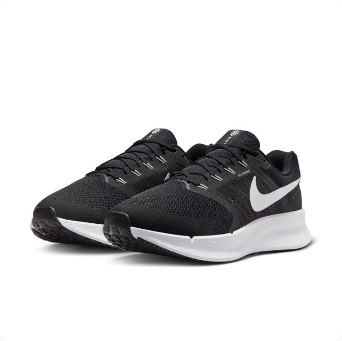 Nike Black & White Low-Top Sneakers | Mesh Upper & White Swoosh