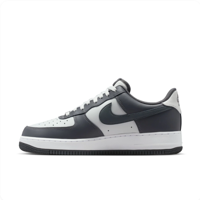 Nike Charcoal & Light Grey Low-Top Sneakers | White Midsole