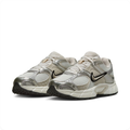 Nike Silver & Cream Low-Top Sneakers | Mesh Panels & Black-Outlined Swoosh