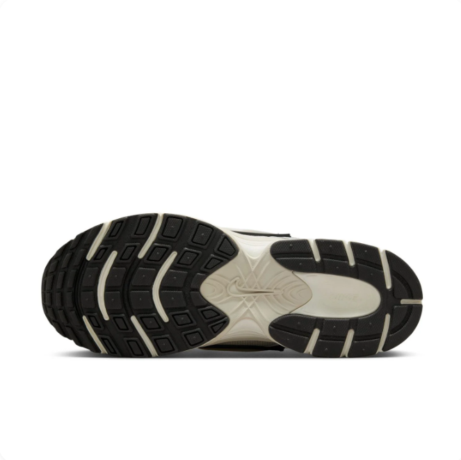 Nike Silver & Cream Low-Top Sneakers | Mesh Panels & Black-Outlined Swoosh