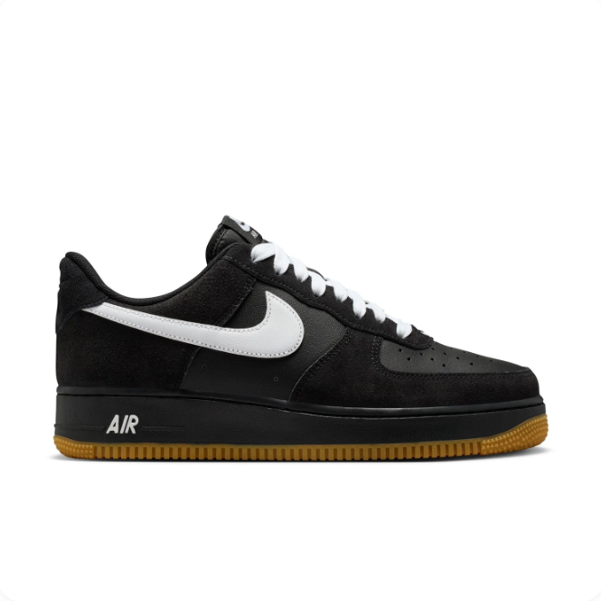 Nike Black & White Low-Top Sneakers | White Swoosh & Gum-Colored Sole