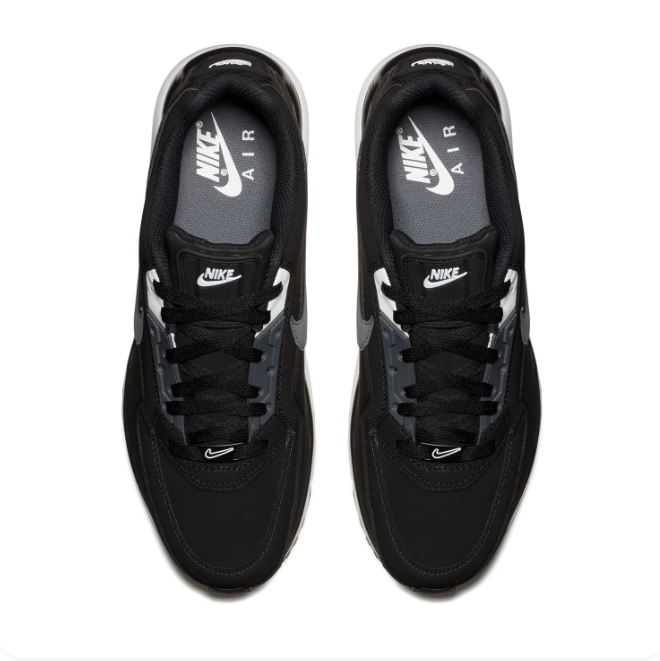 Nike Black & Grey Low-Top Sneakers | White Midsole & Visible Heel Window