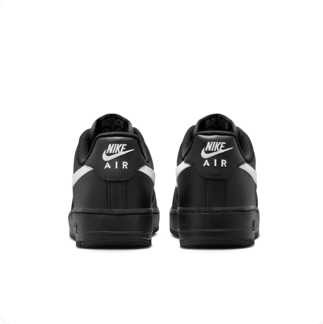 Nike Black Low-Top Sneakers | White Swoosh & Black Sole
