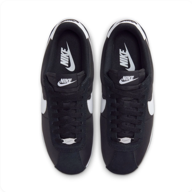 Nike Black & White Low-Top Sneakers | White Swoosh & Zigzag Sole