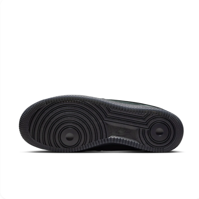 Nike Dark Green & Black Low-Top Sneakers | Black Swoosh & Perforated Toe