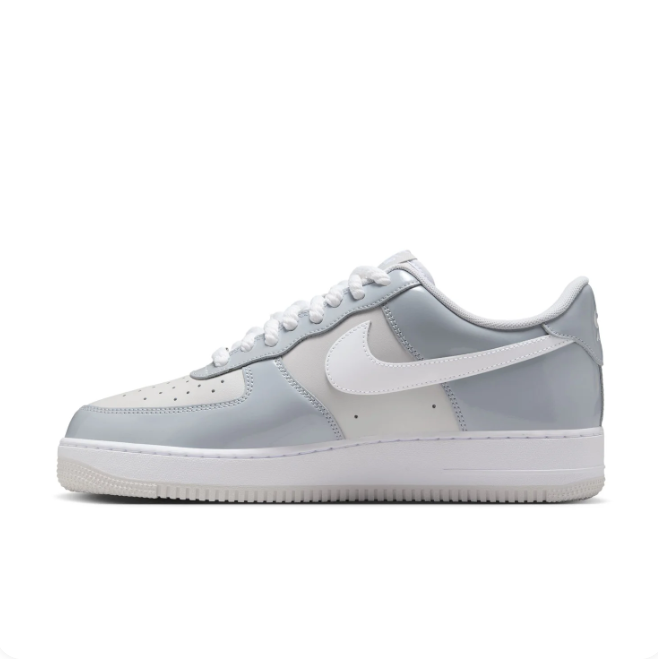 Nike Light Grey & White Low-Top Sneakers | White Swoosh & Perforated Toe