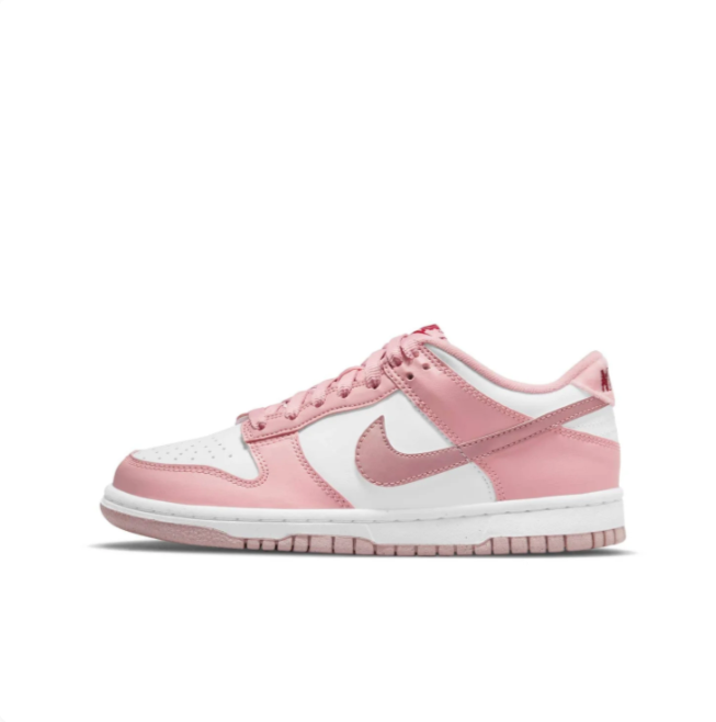 Nike Pink and White Low-Top Sneakers