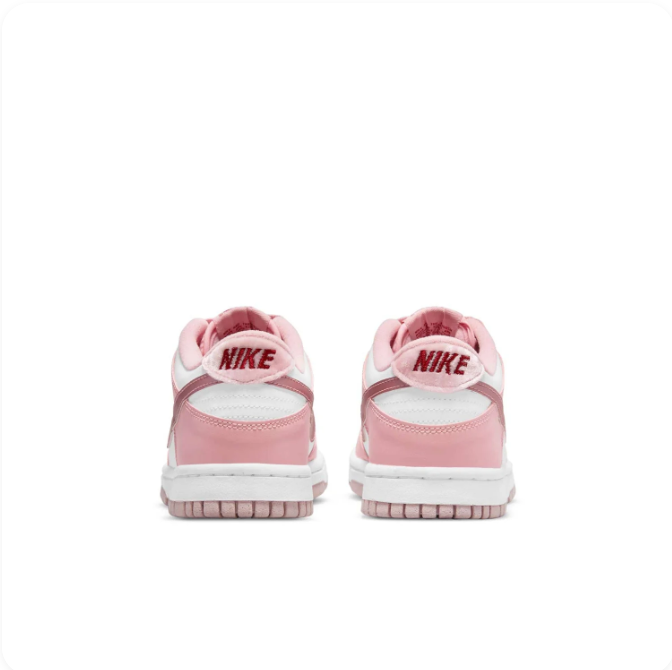 Nike Pink and White Low-Top Sneakers