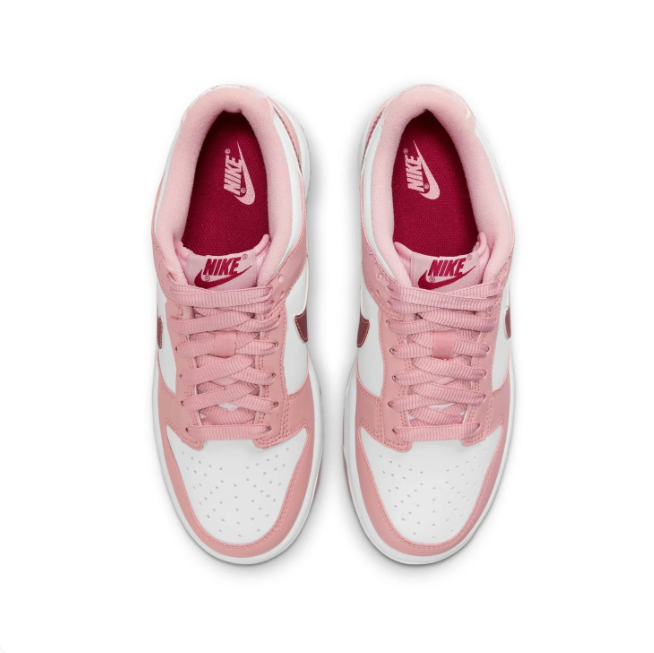 Nike Pink and White Low-Top Sneakers