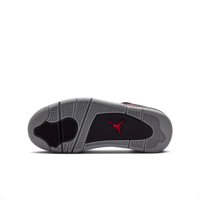 Air Jordan Red & Black Mid-Top Sneakers | Grey Accents & Heel Window