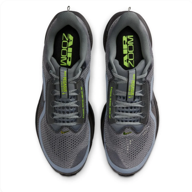 Nike Grey & Black Low-Top Sneakers | Mesh Upper & Lime Accents