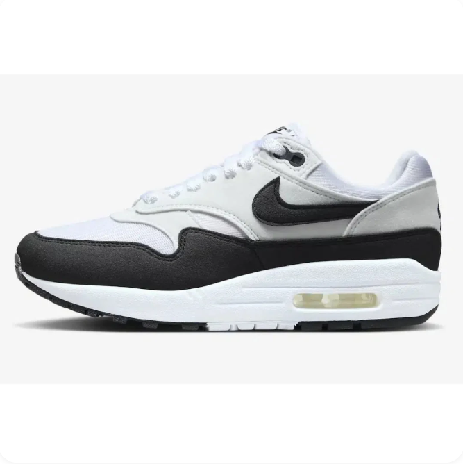 Nike White & Black Low-Top Sneakers | Black Swoosh & Visible Heel Window