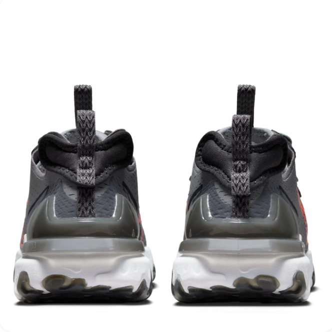 Nike Charcoal & Black Low-Top Sneakers | Orange-Outlined Swoosh & Sculpted White Sole