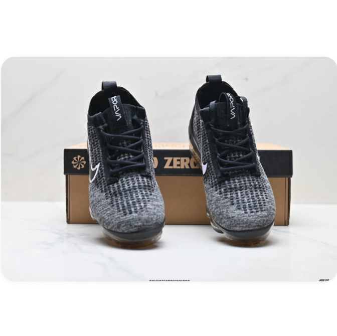 Nike Black and Grey Textured Sneakers with Transparent Air Sole
